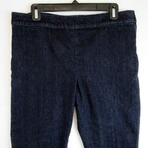 Talbots Jeans Classic Side Zip Skinny Capri Dark Wash Women's Size 12/31